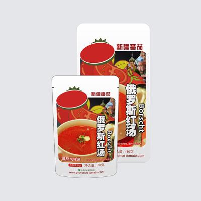 China 70g Bag Concentrated Tomato Puree For Russian Red Soup / Pasta / Hot Pot for sale