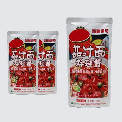 China 180g Bag Flavored Tomato Sauce High Protein 4.6g Per 100g 17.3g Carbs 4.9g Fat for sale