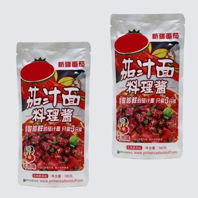 China OEM Brand Flavored Tomato Sauce Bag 70g 150g 180g Concentrated Tomato Puree for sale