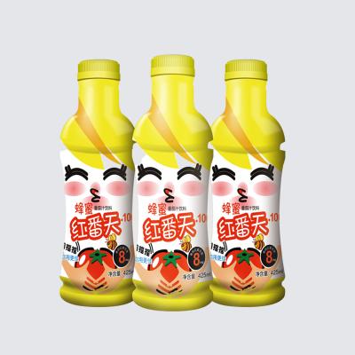China 210 ml 360 ml 460 ml Zumo de tomate saludable embotellado en embalaje amarillo en venta