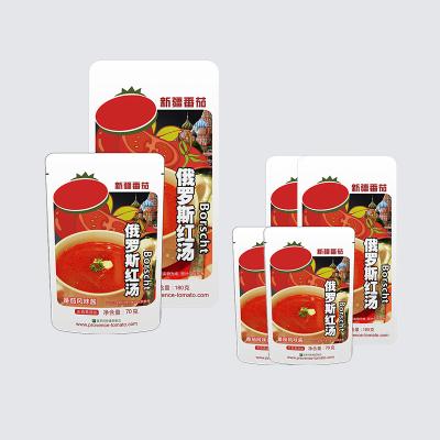 China 70 g de puré de tomate salsa de pizza orgánica puré de tomate de sodio 2975 mg / 100 g en venta