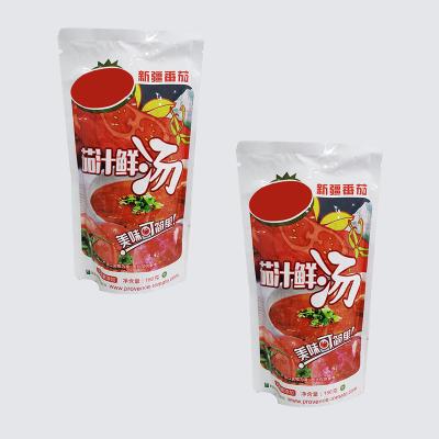 China Delicious Pouch Tomato Sauce 4.1g Fat 4.2g Protein Fresh Tomato Sauce for sale