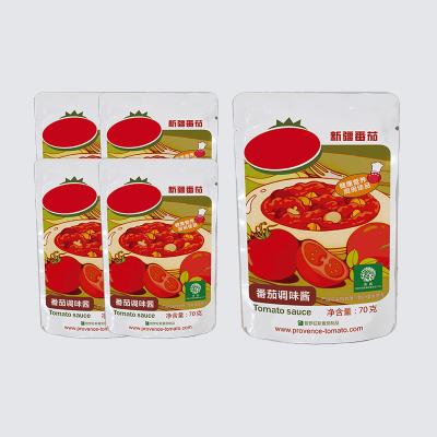China VA Tomato Ketchup Pouch 70g Fried Snack Tomato Ketchup Bag for sale