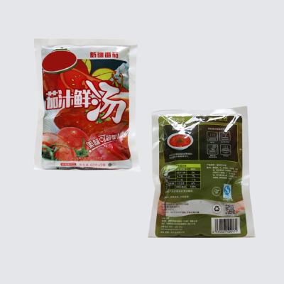China 4.2g Protein 17.3g Carbohydrates Bagged Tomato Puree Delicious Easy To Prepare for sale