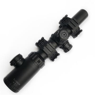 China 1-10x24 First Focal Plane Mil Dot Scope Tactical Long Range Scope With Shading Cylinder for sale
