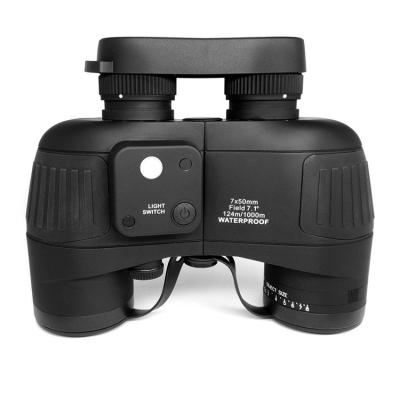 China Rangefinder Bak4 Prism 7x50 10x50 Binoculars Telescope IPX7 Waterproof With Compass for sale