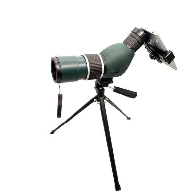 China Long Distance Angled 12-36x50 Compact Spotting Scope With Tablet Tripod for sale