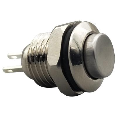 China Metal Small Latching Push Button Switch On Off 10mm Push Button Switch for sale