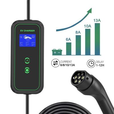China GBT 3.5KW 7KW Portable AC Charging Cable Home Portable EV Charger Tpe Jacket for sale
