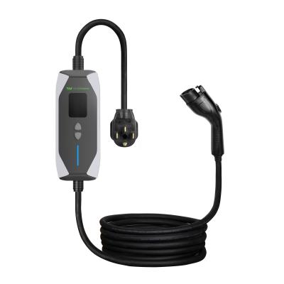 China 7KW Portable Emergency EV Charger 0.96 Inch Type 2 New Energy EV Charger for sale