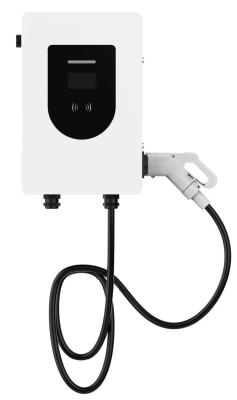 China 30kW IP54 CCS Wall Mounted DC EV Charger 4G Ethernet 5M CHAdeMO DC EV Charging Station for sale