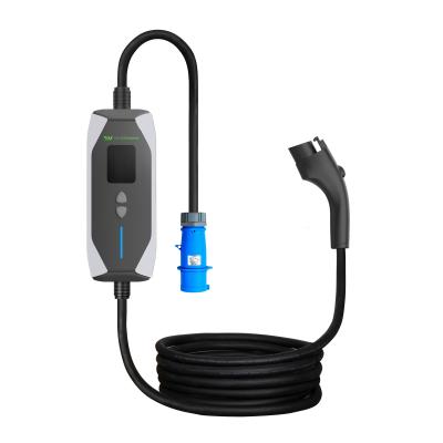 China 40A 9KW Potable EVSE Fast Charger Type 1 EV Car Outdoor Charger Potable EV Charger With 5M cable for sale
