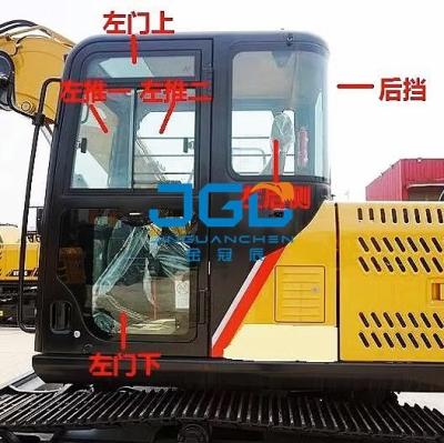 China Excavator SY75C SY65C Front Gear Front Lower Gear Skylight Door Lower Rear Baffle Left Tempered Glass à venda