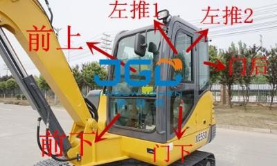 China XE55D Excavator Front Gear Rear Window Skylight Upper And Lower Windshield for sale