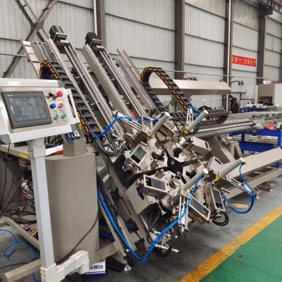 Китай Двери алюминиевого окна машины CNC 4 главная угловая гофрируя машина гидравлической гофрируя продается