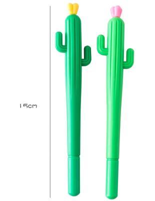 China Cute Cactus Neutral Pen Learning Black Signature Pen Primary School Student Award Gift Creative Stationery for sale