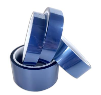 China Single Sided Blue PET Polyester Masking Tape 48mm Paint Protection Shielding for sale