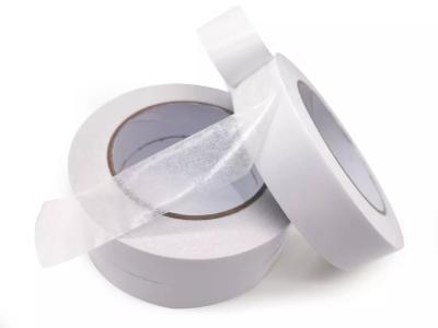 China 15 / 20mmx50m White Release Paper Double Sided Tape Tissue Paper Packing Tape for sale