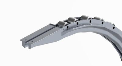 China Pista de la guía de la barandilla de la escalera móvil - rodillo Newel, perfil de aluminio, diámetro del rodillo 23 milímetros en venta