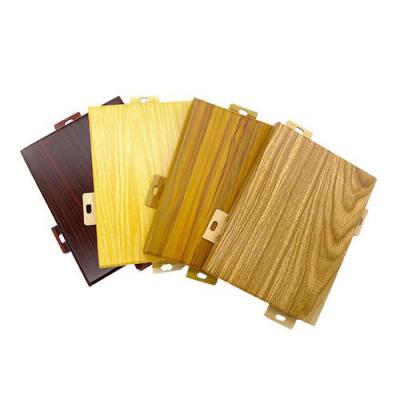 China Emulational Wooden Perforated Aluminum Sheets 1.5mm-6mm Thickness For Interior Decoration for sale
