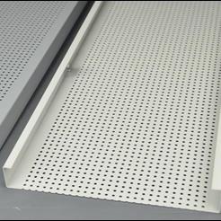 China Hook Up Aluminum Suspension Ceiling Panels With Strip Designs for sale