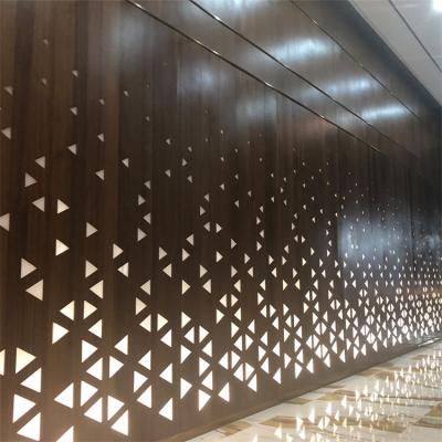 中国 玄関壁装飾 壁カバー パフォーレート アルミニウム 3D 玄関パネル 販売のため