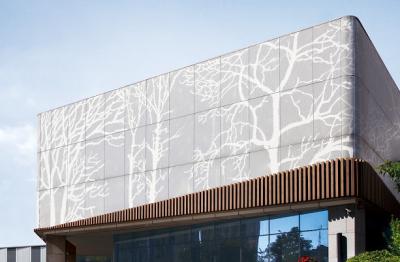 China Revestimento de parede de metal moderno para fachadas Exterior Painéis de fachada de alumínio Parede de cortina de alumínio à venda