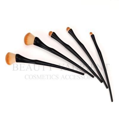 China 5pcs Boneybeauty Plastic Handle  Face Makeup Brush Set Anti Bac Long Lasting for sale