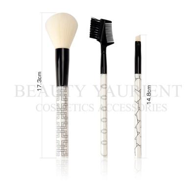 China Beauty Yaurient Professional Private Label Makeup Brushes 3 Piece Brush Set for sale