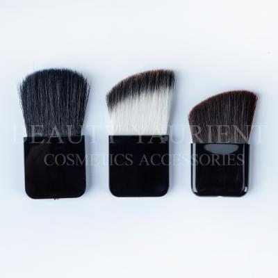 China Flat PBT Hair Compact Makeup Brush For Cheek Without Ferrule Long Lasting for sale