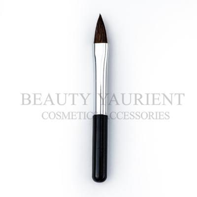 China SA8000 Pointed Disposable Lip Brush lip blending brush Silver Ferrule for sale