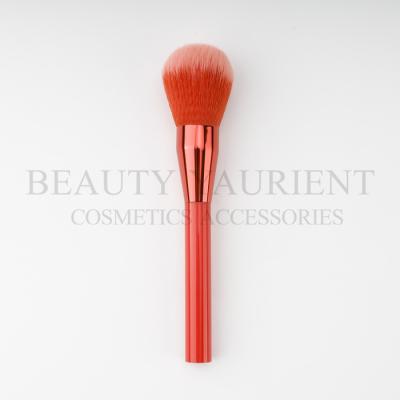 China Privated Logo PBT Synthetic Single Makeup Brush Shiny Red Ferrule for sale