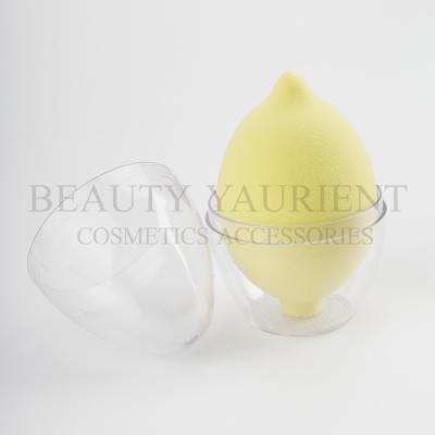 China Washable Foundation Puff Sponges Portable Lemon Fruit Shaped Beauty Blender for sale