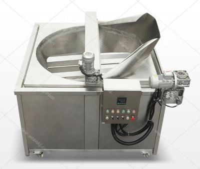 China Large Capacity Commercial Batch Use Almond Chestnut Peanut Fryer Automatic Unloading Machine for sale