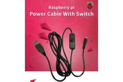 China 1.5M Raspberry Pi Components USB To Micro USB Cable With ON OFF Switch for sale