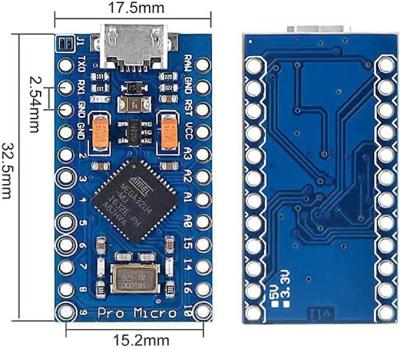 China 5V Arduino Microcontroller Boards Pro Micro Atmega32u4 16mhz for sale