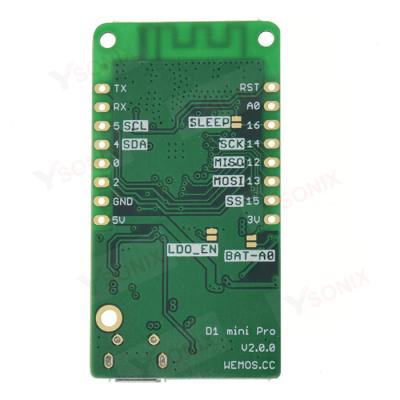 China D1 Mini Pro V2.0.0 WIFI IOT Board ESP8266 16MB External Antenna MicroPython Nodemcu Arduino Compatible for sale