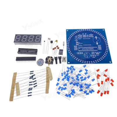 China Rotating LED Display Alarm Electronic Digital Clock Module DIY Kit Light Control Temperature DS1302 C8051 MCU for sale