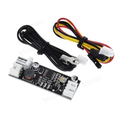 China 12V 0.8A DC PWM 2-3 Wire Fan Temperature Control Module Computer Noise Reduction Module NTC B 50K 3950 for sale