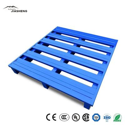 China Paletes metálicos ondulados de 4 faces fornecedores de logística azul paletes de ferro tipo estatuado paletes de aço fornecedor da China à venda
