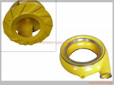 China Red Yellow Color Horizontal Slurry Pump Parts Of Centrifugal Pump Long Lifespan for sale