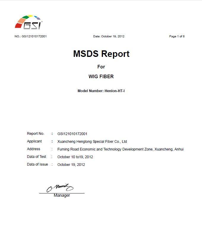 MSDS - Guangzhou HuanFei Trade Limited Liability Company