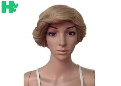 China Dark Blonde Short Synthetic Wigs Full Lace With Short Ponytail Wigs for sale