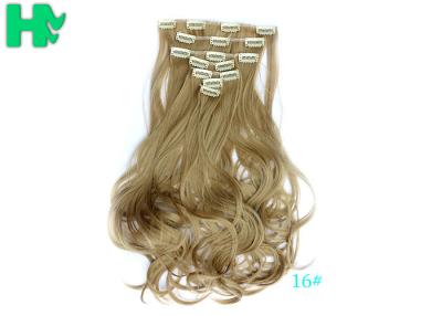 China Remy Weft 5A Synthetic Clip In Hair Extensions For Whtie Women 90 Gram - 120 Gram for sale