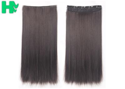 China Natural Wave Synthetic Clip On Hair Extensions Straight Soft And Smooth for sale