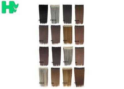 China Double Weft Synthetic Clip In Hair Extensions Full Cuticle In Same Direction 200 Gram for sale