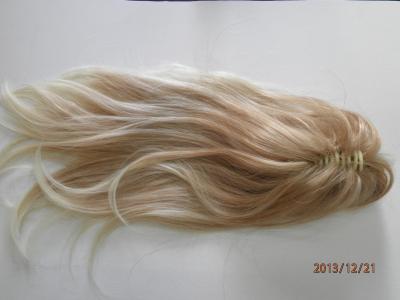 China Long Blonde Clip In Ponytail Hair Pieces Silky Straight No Tangling for sale