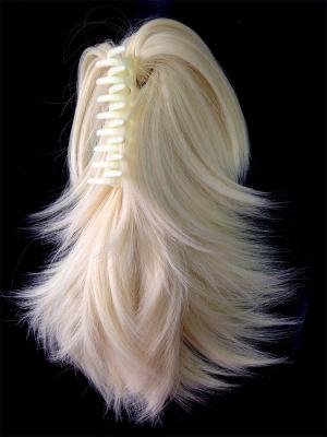 China Women Clip On Synthetic Hair Pieces 14