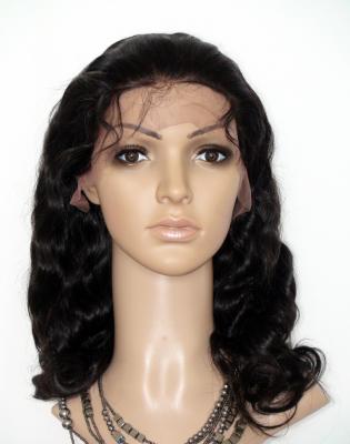 China Natural Hairline Wigs Curly Black Brazilian Front Lace Wigs With Bangs for sale