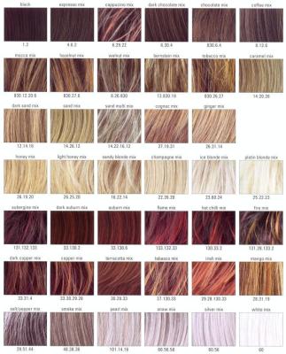 China European People Auburn Hair Color Chart 10 Cm SGS Certification for sale